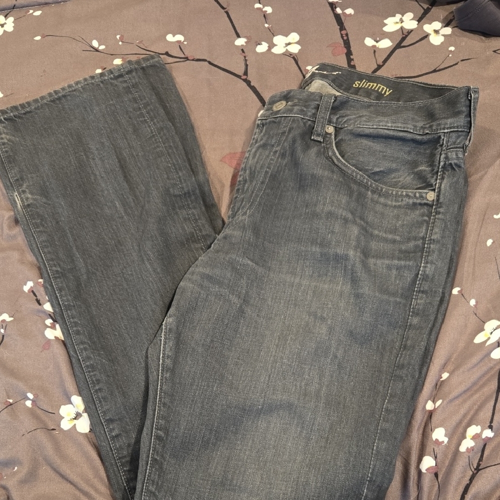 7 For All Mankind Charcoal Slim Jeans